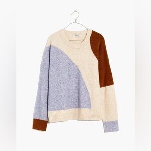 Madewell Cedarbrook Pullover Sweater in the colorway 'Heather Frosted Sage'